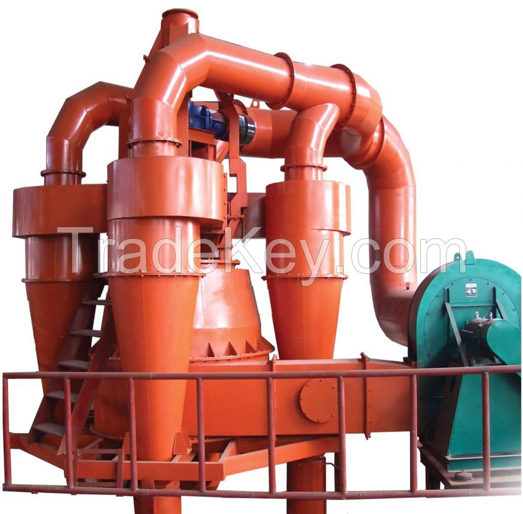 Powder classifier powder cyclone separator