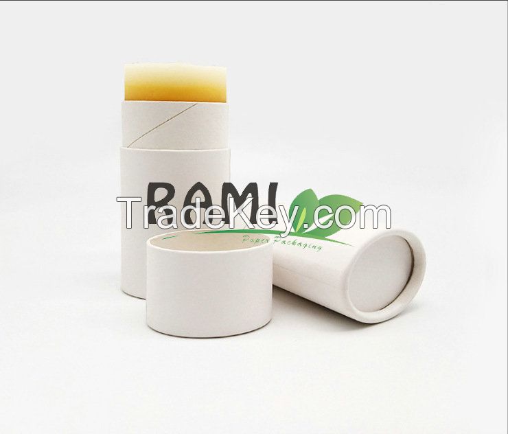 Rami Bio-degradable 75g 75ml big capacity craft cardboard deodorant lip balm push up paper tube