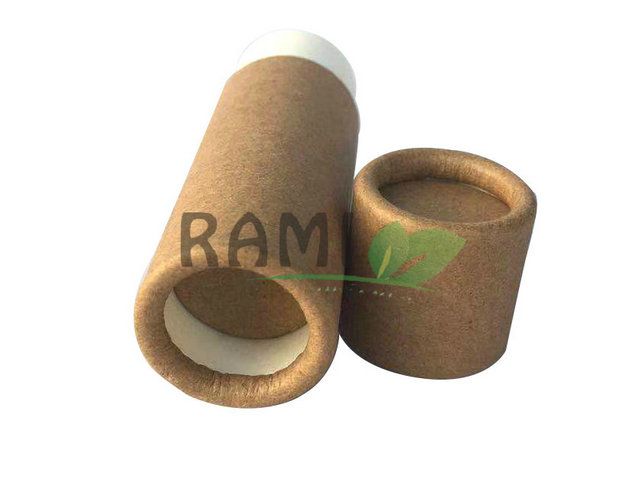 Rami customize  kraft 75g 75ml 38x118mm deodorant lip balm lipstick cosmetic Push up paper tube packaging