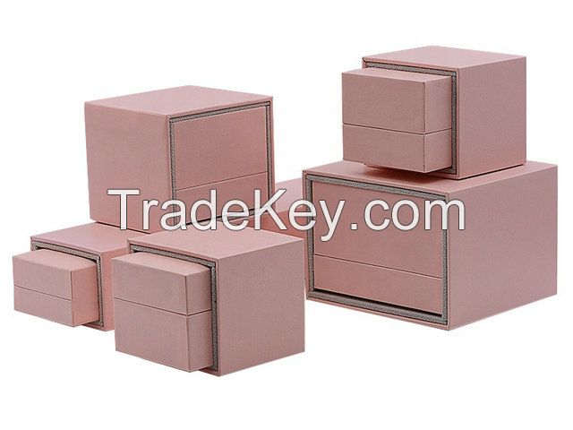 Professional Custom Luxury Pink Paper Jewelry Gift Boxes Jewerly Earrings Packaging Manufacturer with Logo