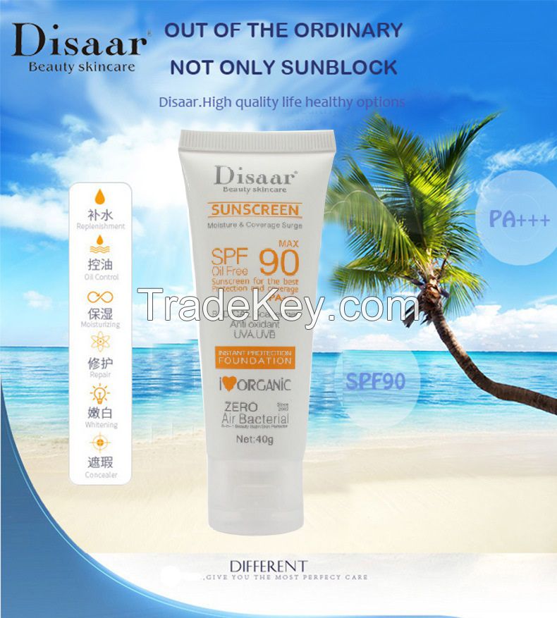 Facial Body Sunscreen Whitening Sun Cream Sunblock Skin Protective Cream Anti-Aging Oil-control Moisturizing SPF 90 Face