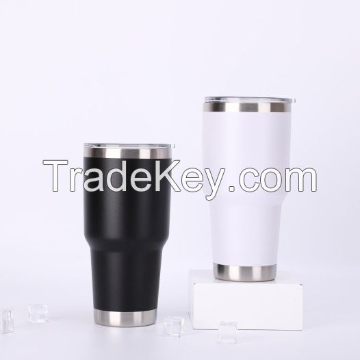 30oz double wall vacuum flask water tumbler stainless steel water bottle