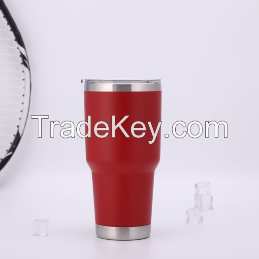 30oz double wall vacuum flask water tumbler stainless steel water bottle