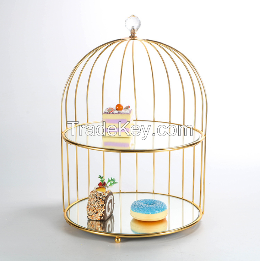 birdcage 2 tier 3 tier cake stand cupcake display stand plate