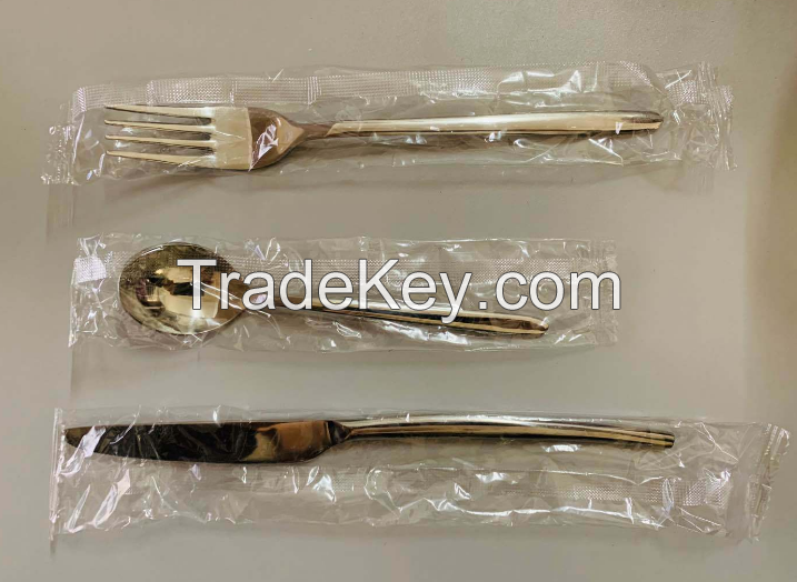 Disposable Tableware Set Napkin Salt Pepper Spoon Fork Knife Automatic Filling Packing Machine