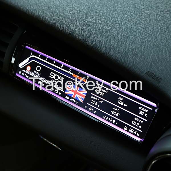 Passenger LCD Display for MINI Cooper F55 F56 F57 JCW Digital Dash Panel Copilot Racing Dashboard