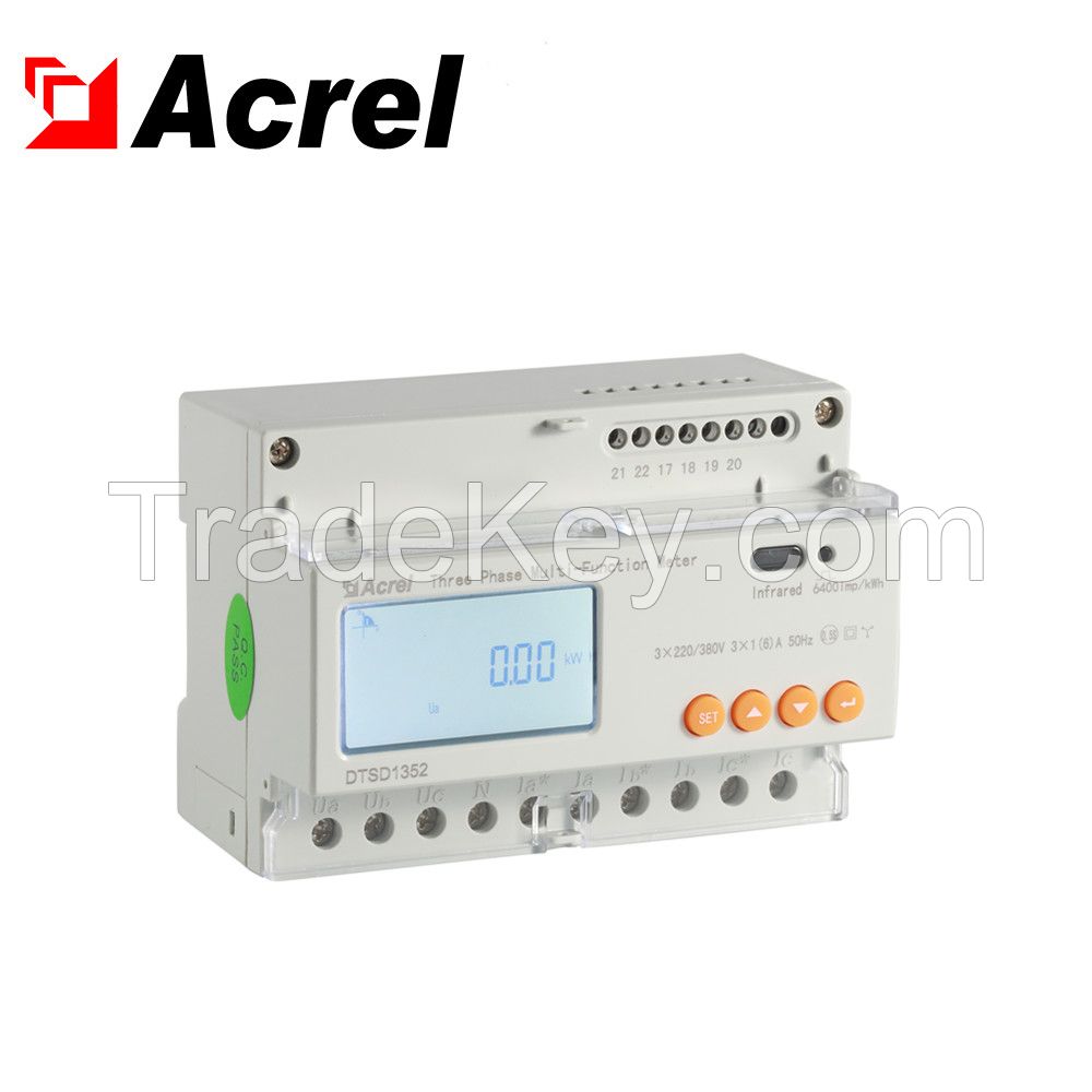 Acrel DTSD1352 three phase din rail energy meter