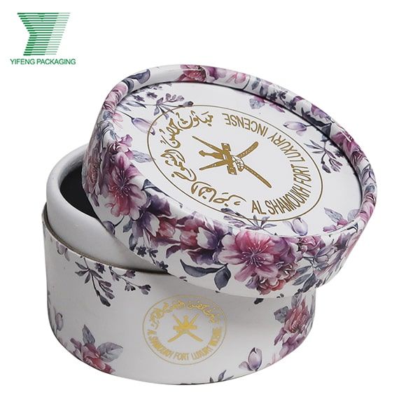 China Suppliers Wholesale Luxury Cosmetic Lip Balm Packaging Round Paper Box Handmade Solid Perfume Hand Lotion Cardboard Cylinder Box with Gold Hot Stamping Logo