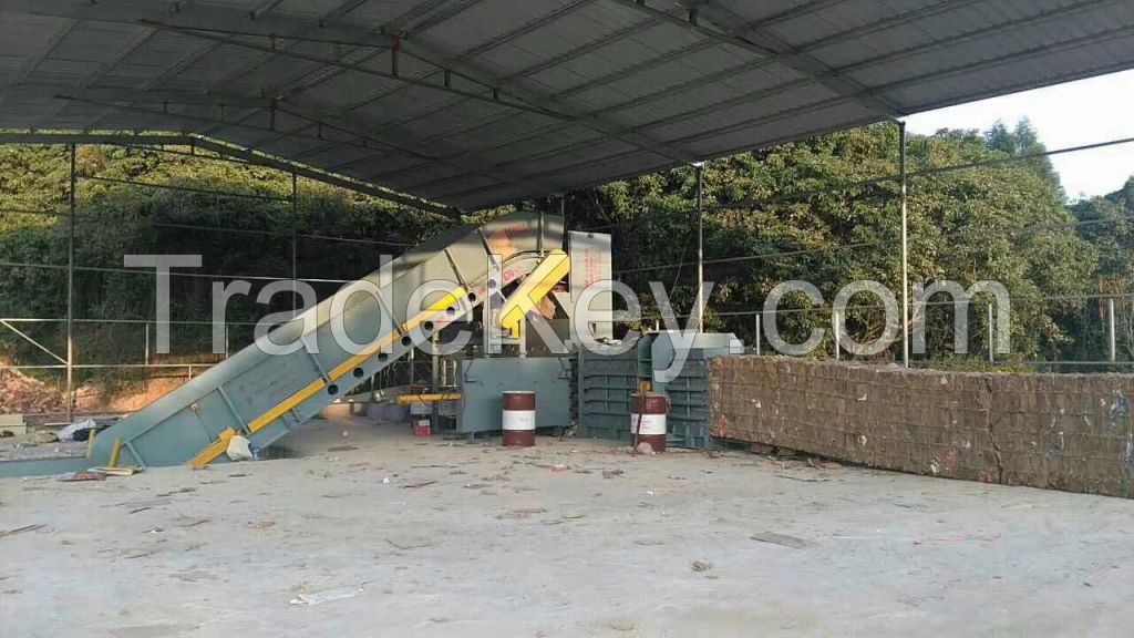 10~12t/h YDW200-I Full Automatic Waste Paper Baling Machine with Conveyor from HFBALER