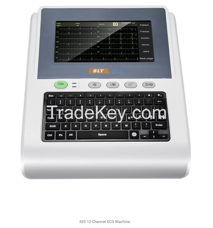 Touch Screen Digital Multi Channel ECG Machine