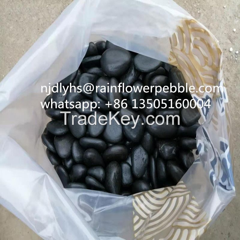 Black Pebble Stone  River Stone For Landscaping Pebble Tile