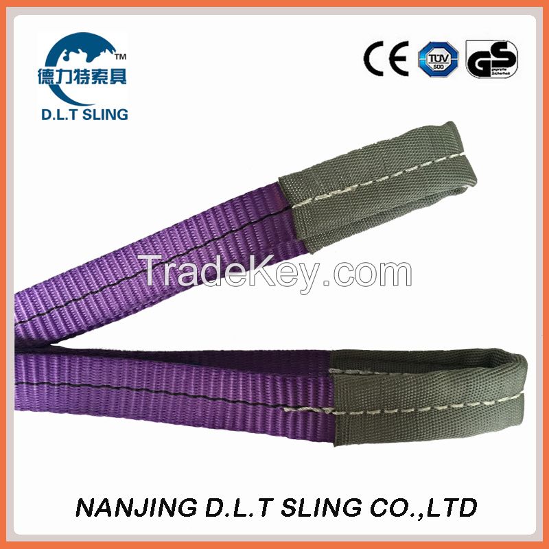 polyester flat webbing sling  1T  EN1492-1  CE, GS CERTIFICATE