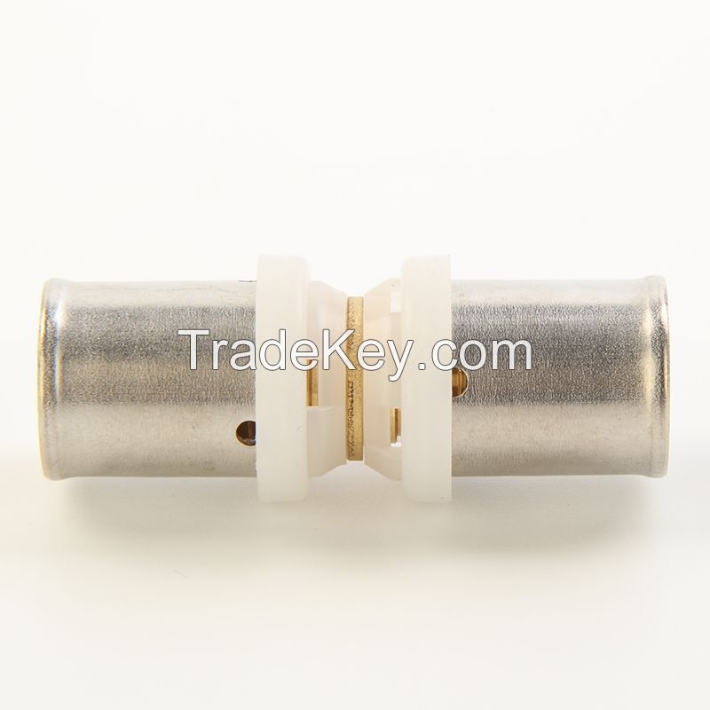 Equal Straight Brass Press Fittings for Compsite Pex Pipe with Watermark/Acs/Wras/Skz/Aenor Certificate