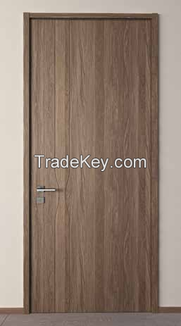 Classic Flush grooving interior solid wood door 