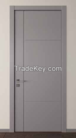 Classic Flush grooving interior wood door 