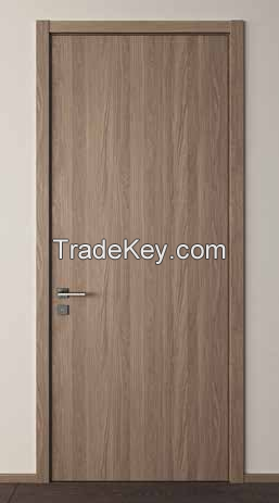 Classic Flush grooving interior solid wood door 