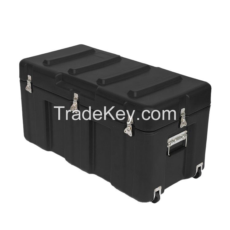 Promotional durable cheap black tool box plastic military waterproof tool box in stock