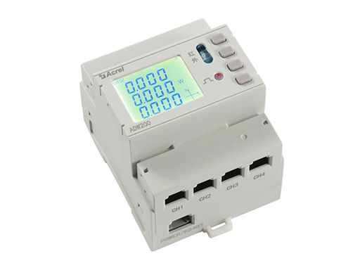 din rail and multi channels energy meter in distribution box