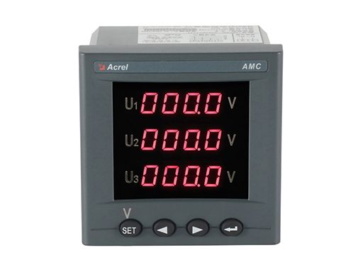 Acrel 3 phase lcd voltmeter with 2DI and 2DO