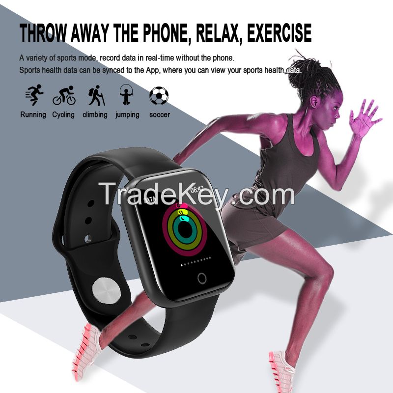 Fitness Tracker Bracelet I5 Fancytech Sports Waterproof Pink Black Red Clock Android Smart Watch 