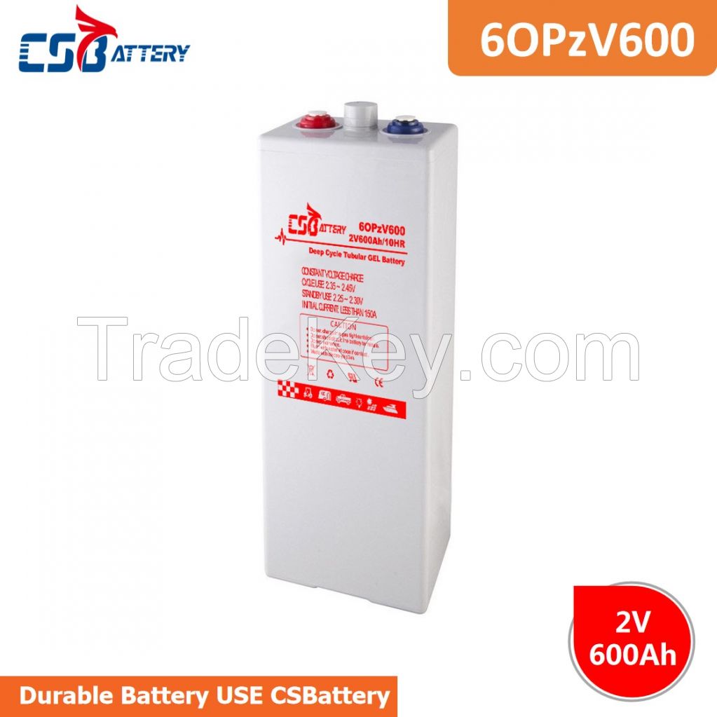 CSBattery 2VOPzV 600Ah Tubular Flooded Free Maintenance GEL Battery