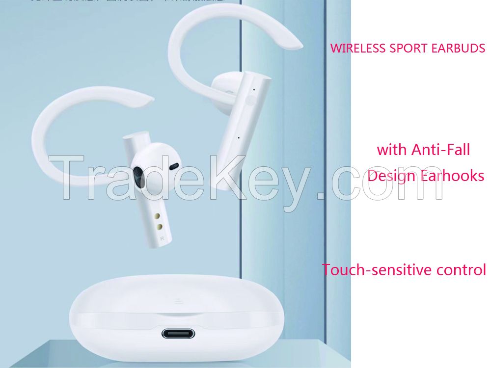 B5.0 Touch Control Earhook Earbuds Low Price Custom Consumer Electronics TWS Wireless Headphones