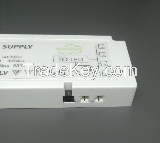 CV12V 18W, 24W, 36W, 60W, 100W Cabinet LED Driver with or without sensor