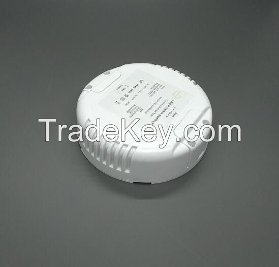 CV+CC 12W,20W,30W,60W,80W Round LED Driver/dimmable driver