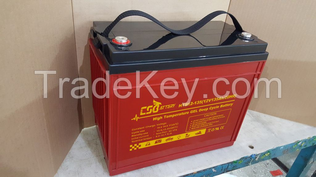 Csbattery 12V135ah Long Life Gel Battery for Lighting-Equipment/Motive/Generator/Turf/Irrigation-Systems