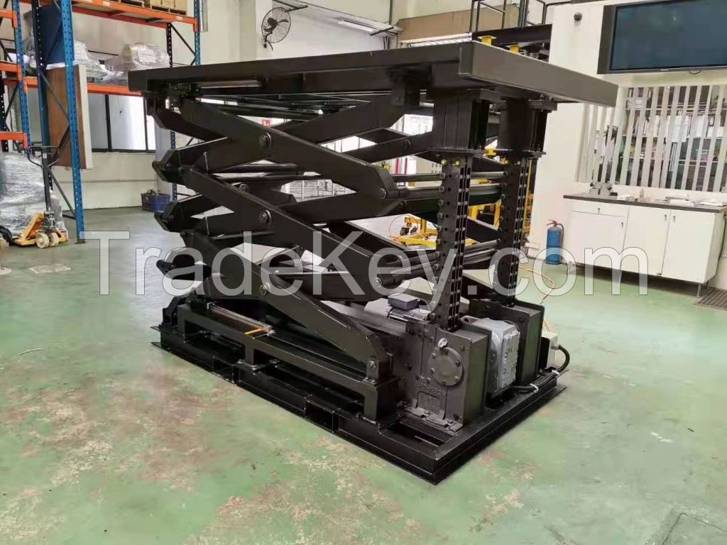 scissor lift powered by rigid chain