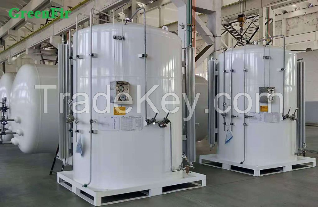 Cryogenic oxygen nitrogen O2 N2 LNG storage tank