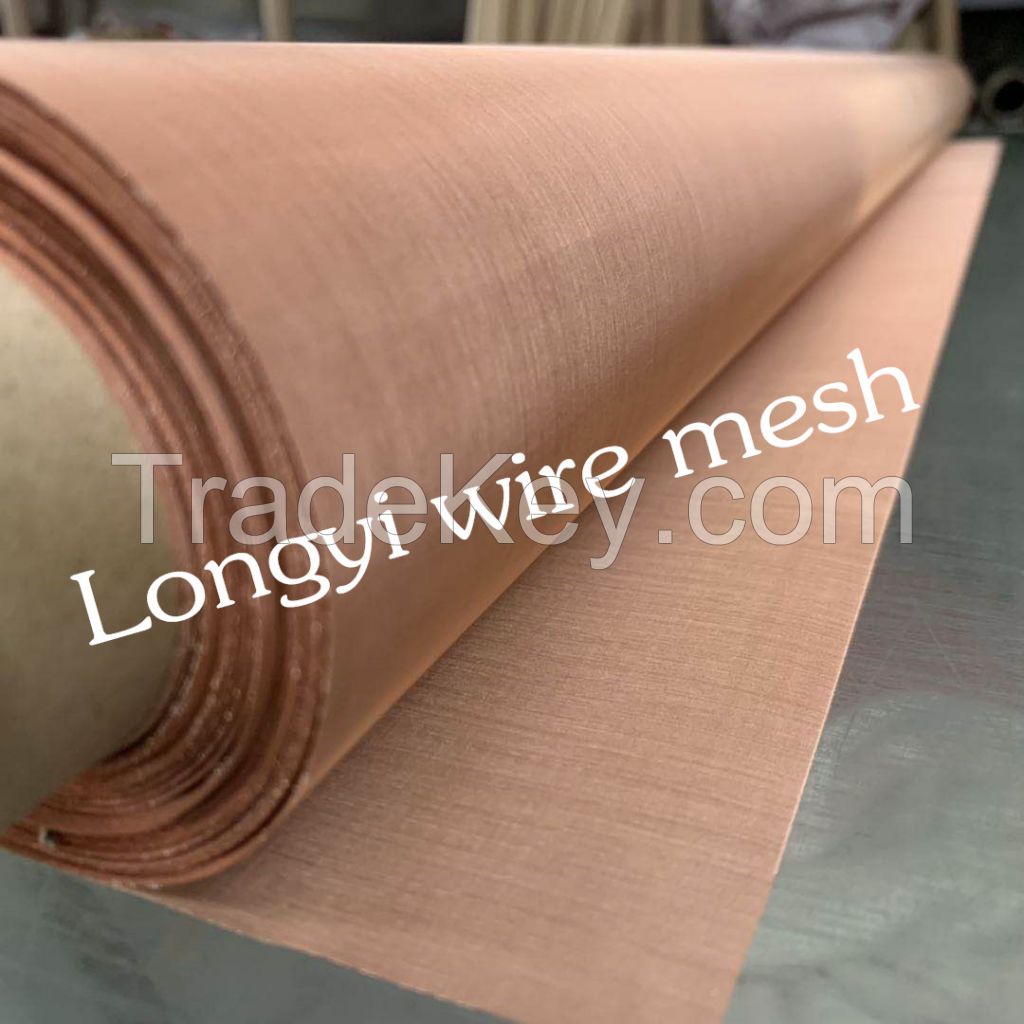 30 35 40 50 60 70 80 90 100 microns pure red copper wire mesh screen