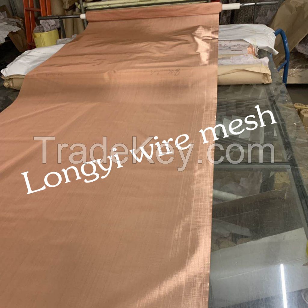 30 35 40 50 60 70 80 90 100 microns pure red copper wire mesh screen