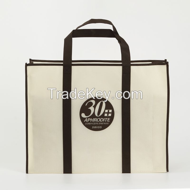 Factory direct long hand promotional nonwoven tote bag with customized logo