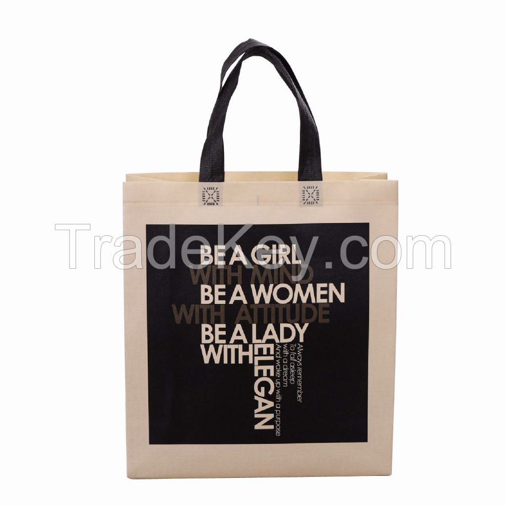 Customized logo 80gsm nonwoven fabric tote bag