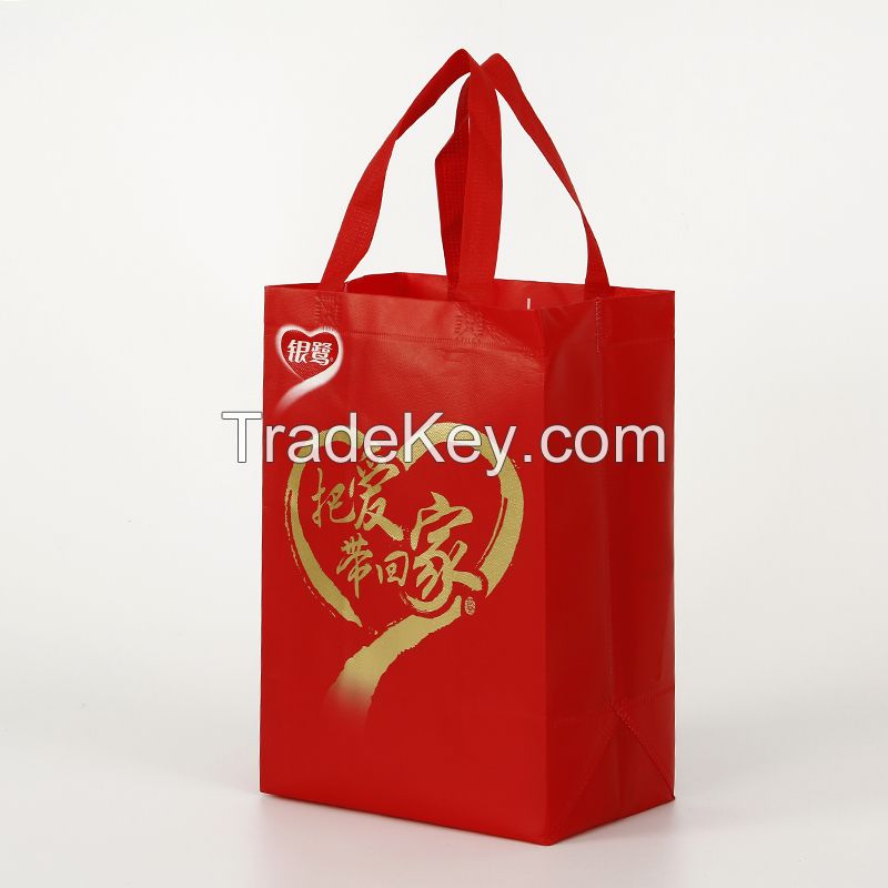 Customized logo printed promotional non woven fabric tote bag manufacturer