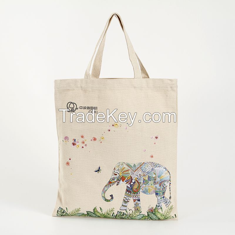 ecological material cotton polyester canvas shopper tote bags