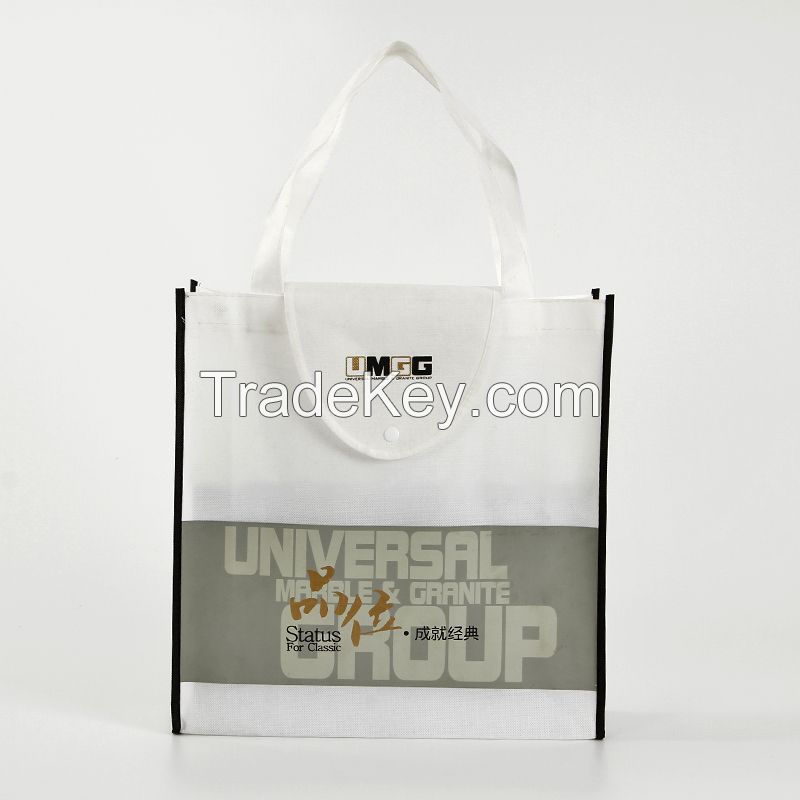 Promotional digital full color printing non woven tote bag travelling bag customization