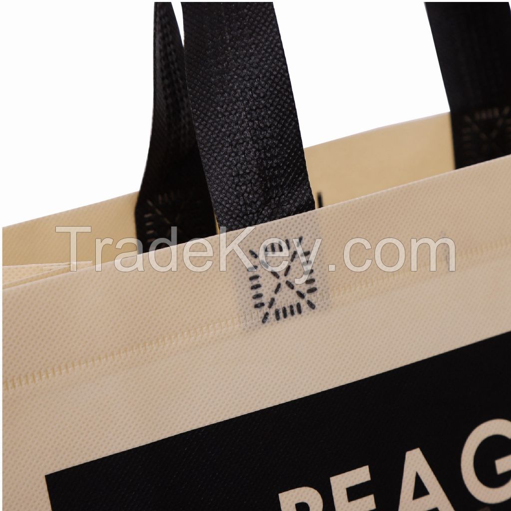 Customized logo 80gsm nonwoven fabric tote bag