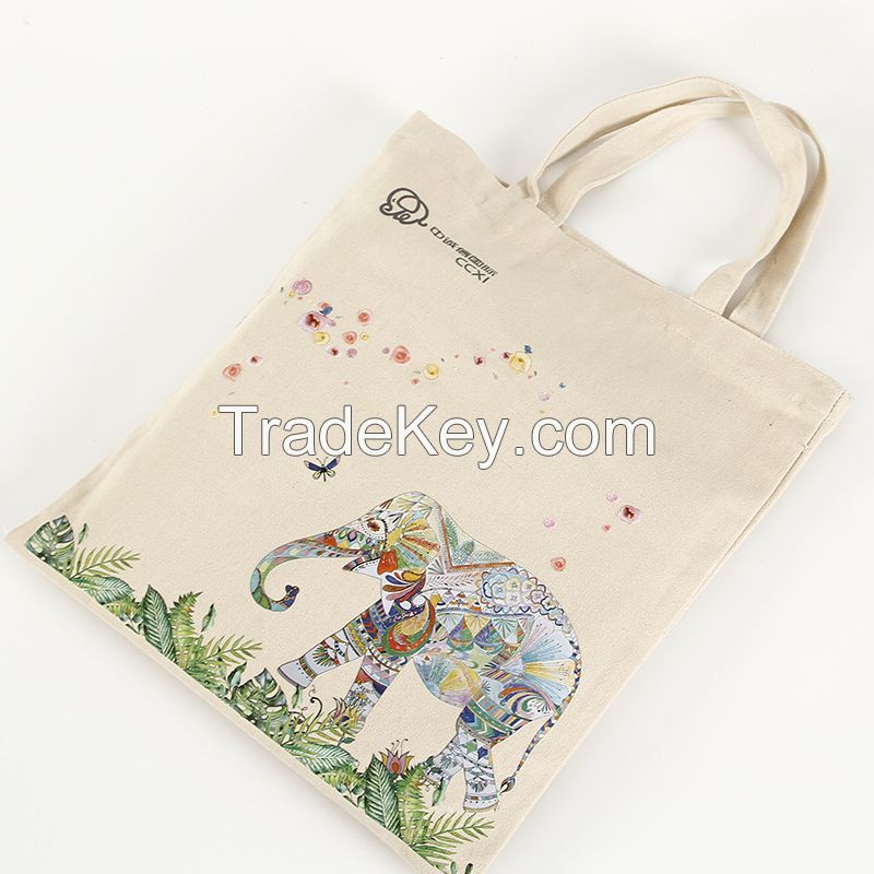 ecological material cotton polyester canvas shopper tote bags