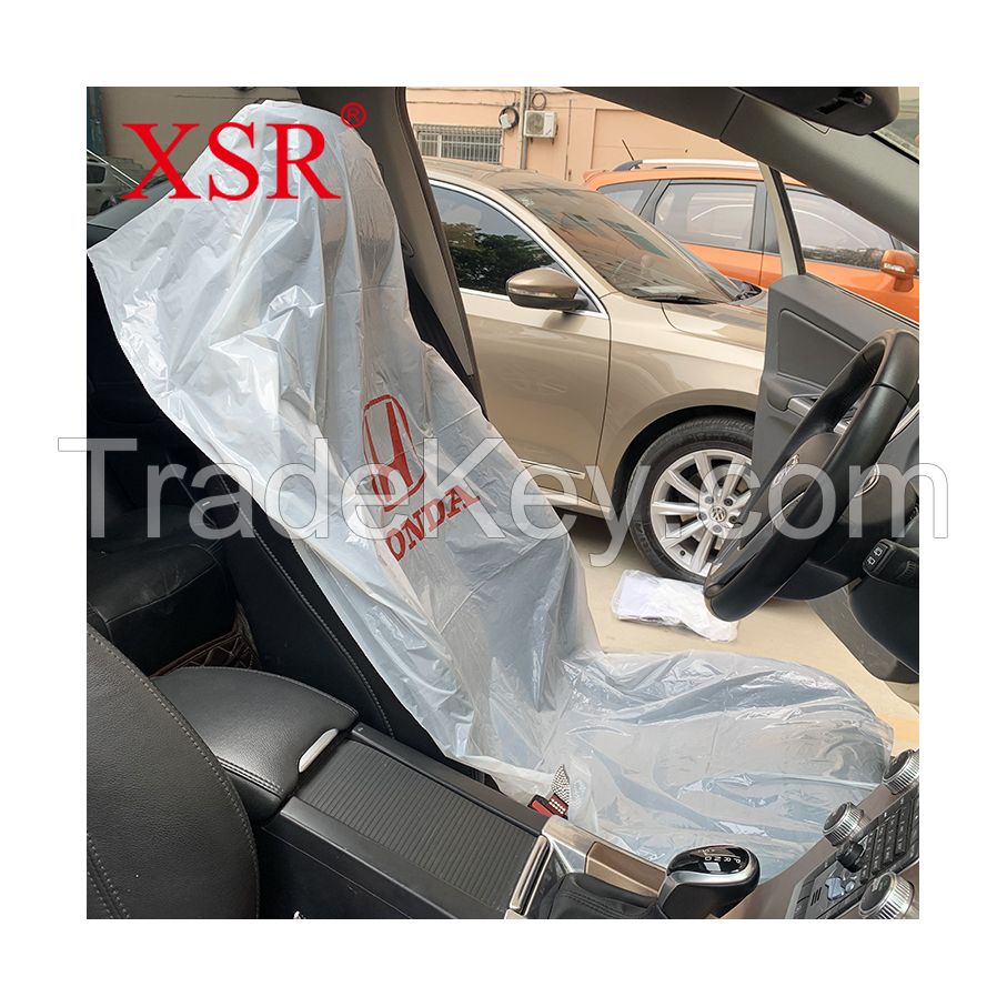 Disposable plastic custom logo waterproof car seat cover