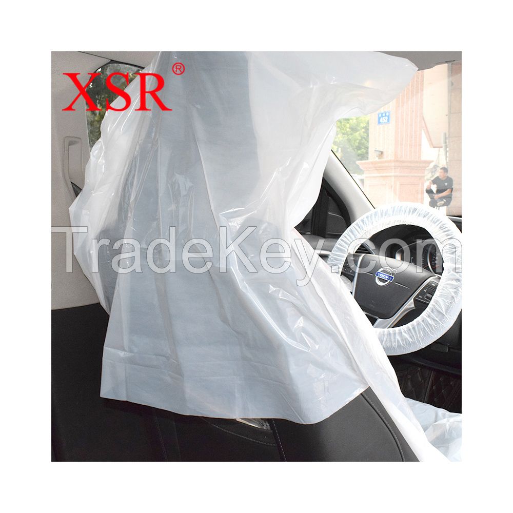 Disposable plastic custom logo waterproof car seat cover