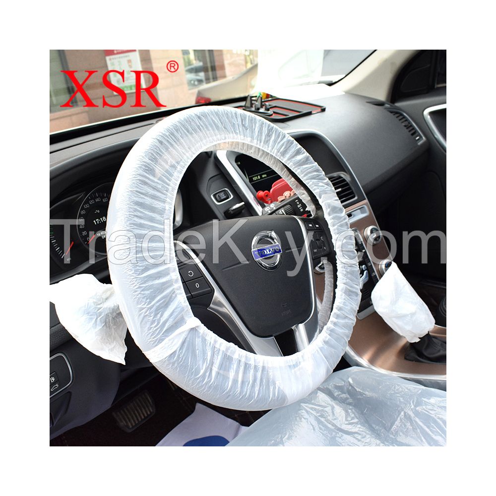 Disposable plastic waterproof car steering wheel cover