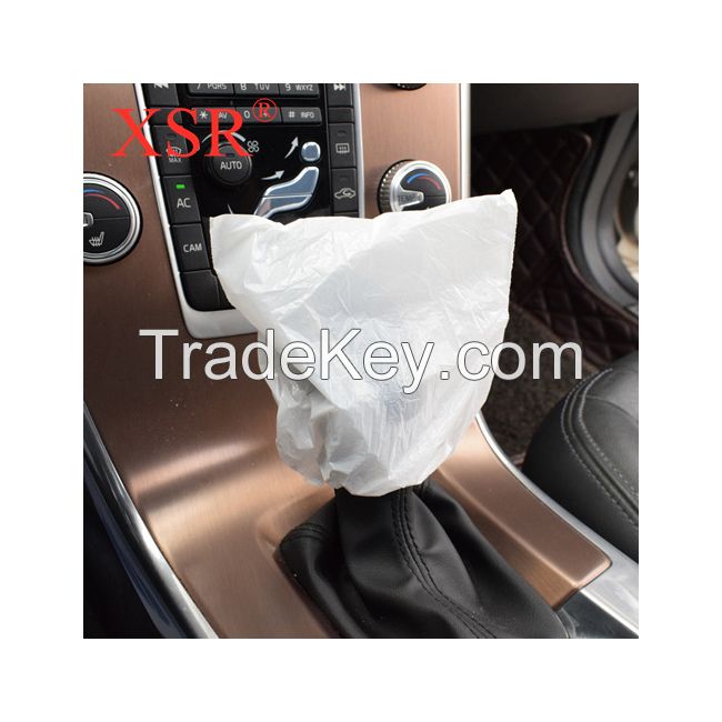 Disposable plastic waterproof handbrake gear shift knob cover