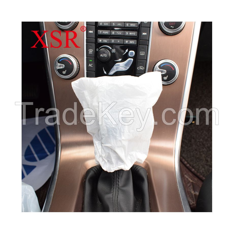 Disposable plastic waterproof handbrake gear shift knob cover