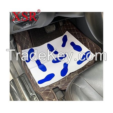 Disposable car seat cover set 3 in 1 steering wheel/foot mat LDPE