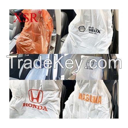 Disposable plastic custom logo waterproof car seat cover