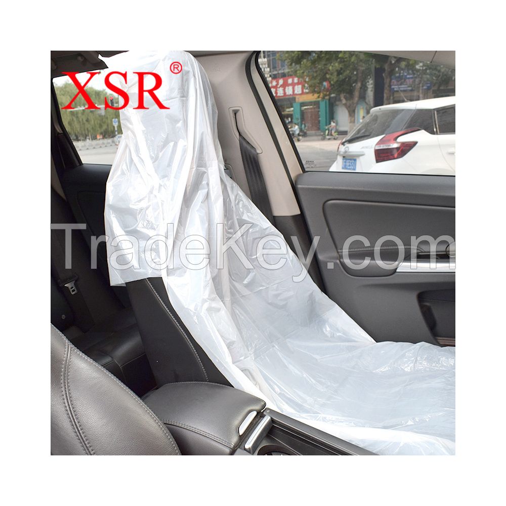 Disposable plastic custom logo waterproof car seat cover