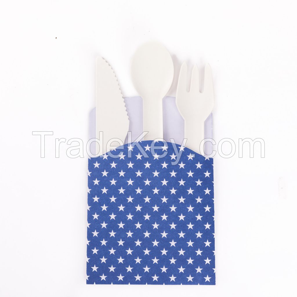 Compostable Eco-friendly Cardboard Paper Cutlery spoon 2000pcs/carton 