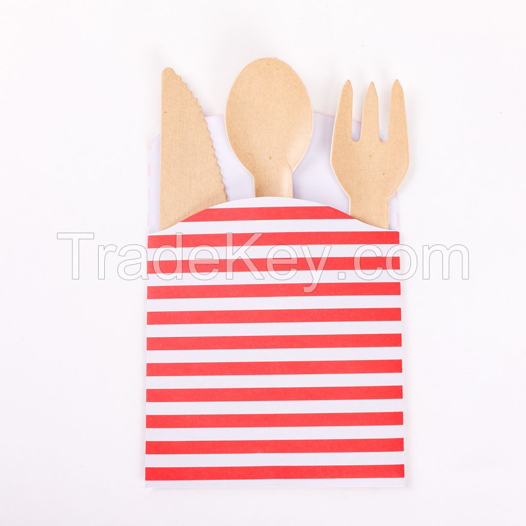 Compostable Eco-friendly Cardboard Paper Cutlery spoon fork knife 2000pcs/carton 